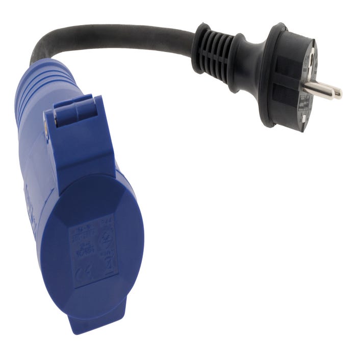 Adaptateur caravane femelle CEE17 en mâle 16A