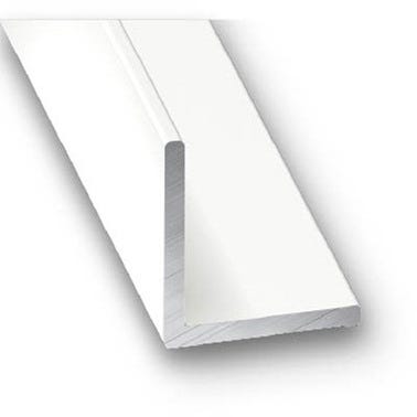Cornière aluminium laqué blanc 15 x 15 mm L.250cm - CQFD
