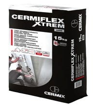 Colle carrelage en poudre gris C2S2EG pour sol et mur intérieur & extérieur 15 kg - Cermiflex Xtrem CERMIX