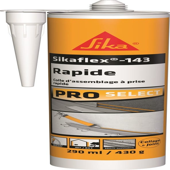 Mastic colle rapide Sikaflex 143 blanc 290ml - SIKA