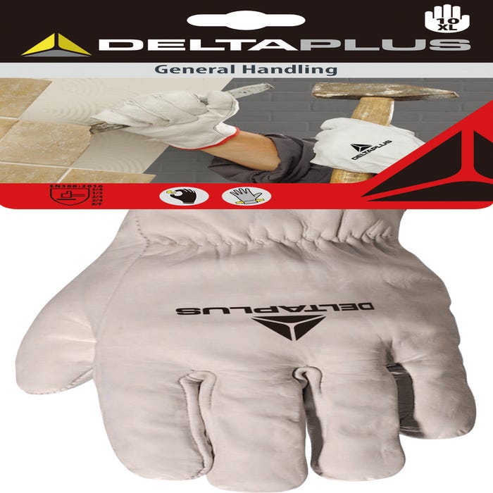 Gants de protection de manutention cuir T.11 Confort - DELTA PLUS