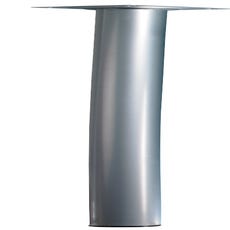 Pied de meuble rond en acier finition aluminium H.80 cm Diam. 3 cm - HETTICH
