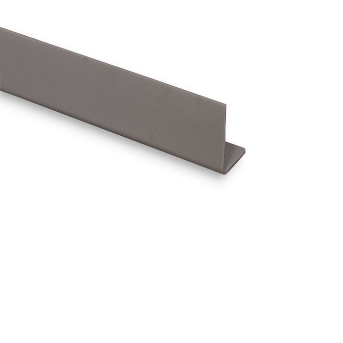 Cornière PVC gris aluminium 15x15mm L. 260 cm - CQFD