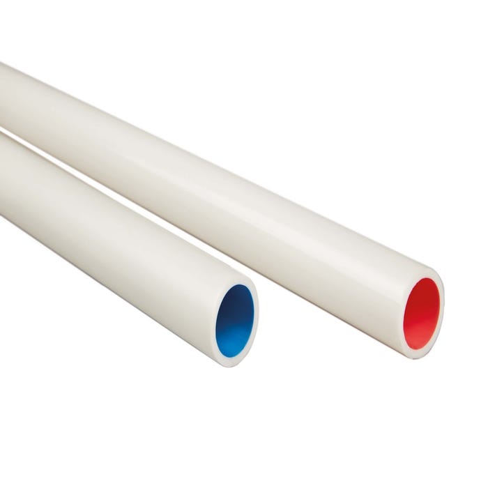 Tube PER nu BAO blanc/rouge Diam.16 mm en couronne Long.100 m - CALINEO PE-RT