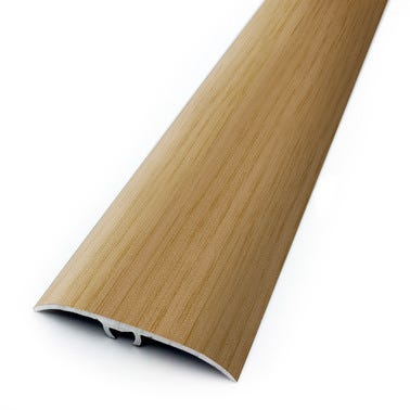 Barre de seuil aluminium chêne rustique à visser L.270 x l.4,10 cm 