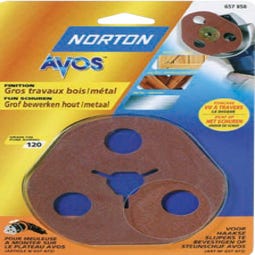 Lot de 3 disques abrasifs fibre AVOS grain 120 ponçage finitin métal bois pour plateau meuleuse AVOS Diam.115 mm