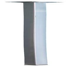 Pied de meuble carré en acier finition aluminium H.80 cm 2,5 x 2,5 cm - HETTICH