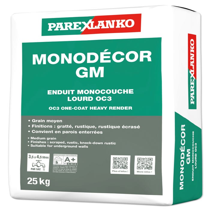 ENDUIT MONO MONODECOR 25 KG