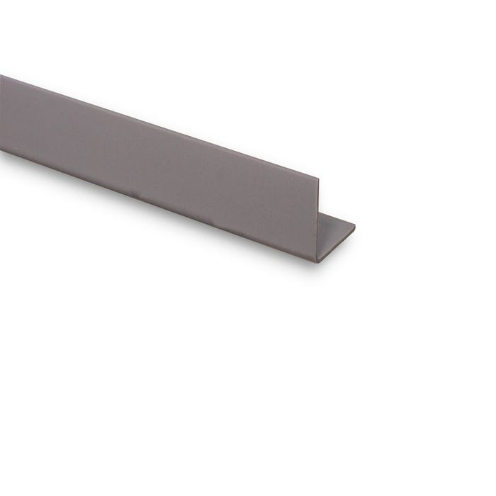 Cornière inégale PVC gris aluminium 20x30mm L. 260 cm - CQFD