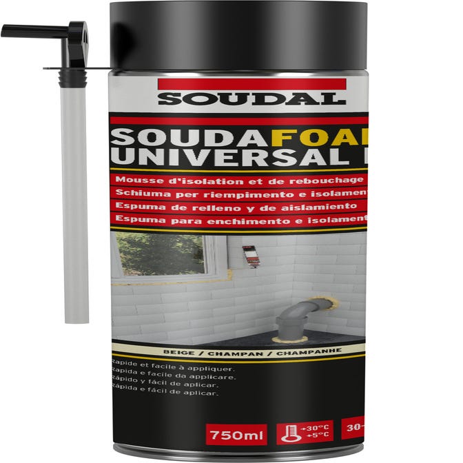 Mousse expansive universelle manuelle 750 ml Soudafoam Universal M - SOUDAL