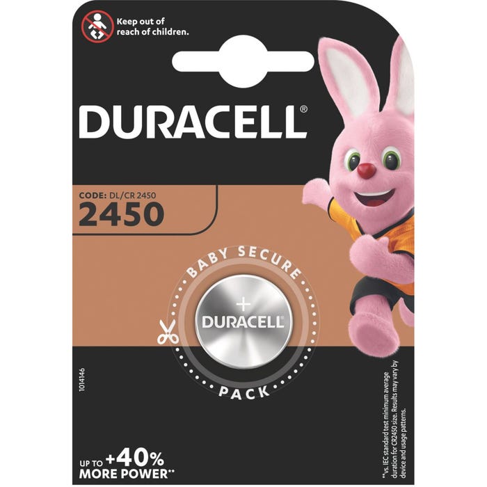 Pile bouton Duracell Lithium 3V DL2450