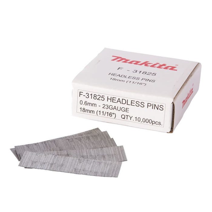 Clous finettes 23 Ga 18 mm pour cloueur (10 000 pcs) - MAKITA F-31825