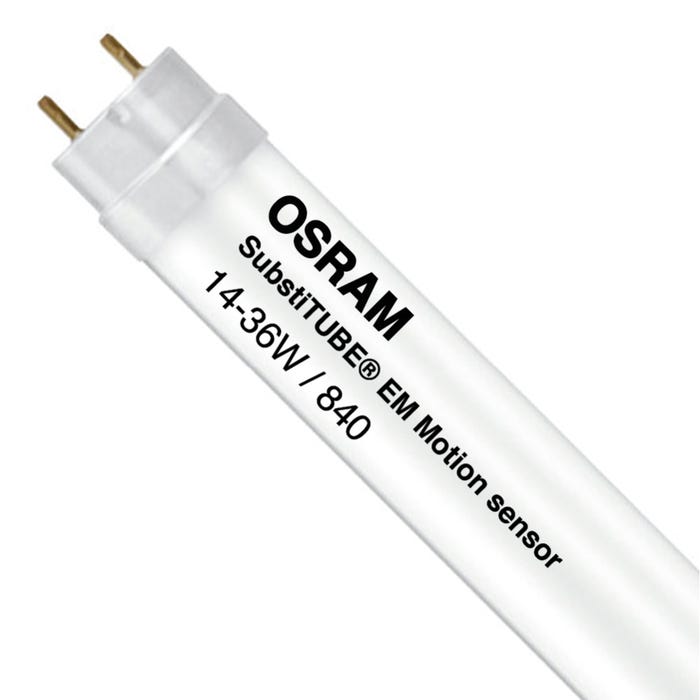 Osram SubstiTUBE LED T8 (EM Mains) Standard Output 13.1W 2100lm - 840 Blanc Froid | 120cm - Capteur de mouvement - Équivalent 36W