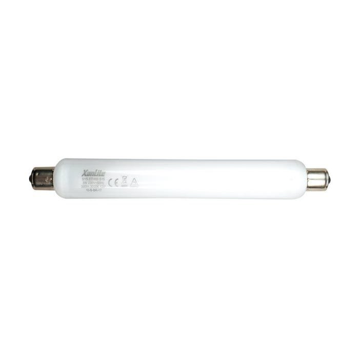 Xanlite - Tube LED S15, 3W .cons (28W .eq), lumière blanche chaude - S15LED300