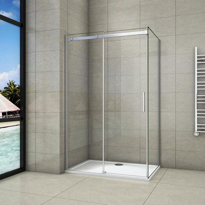 Cabine De Douche 120x100x195cm En Verre Anticalcaire Aica Cabine De Douche Installation D'angle