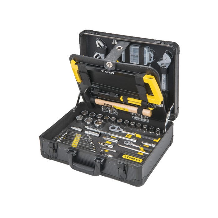 Boîte à outils multi usage comprenant pince, tournevis et clés (142 pcs) - STANLEY STMT98109-1
