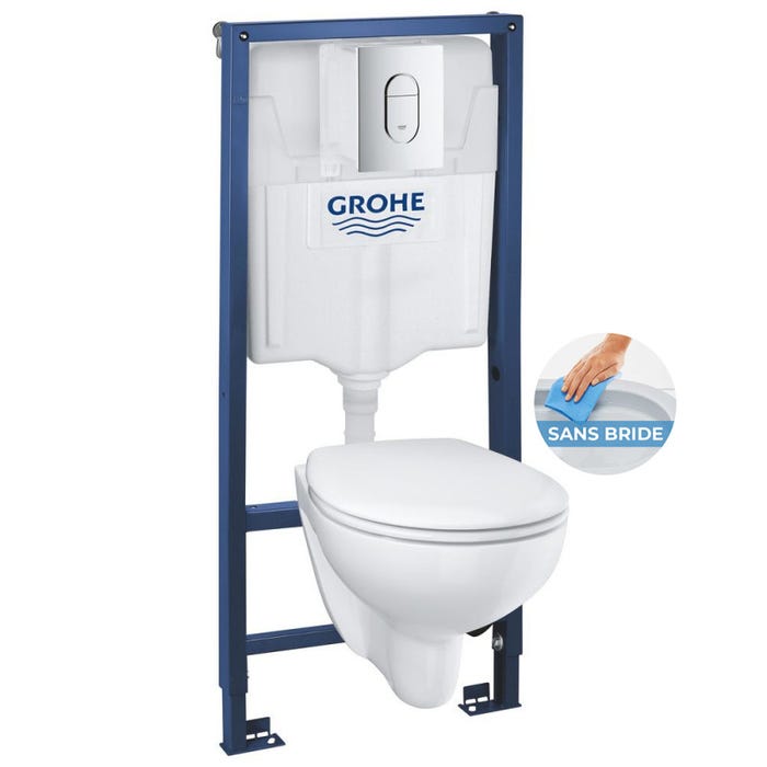Grohe Pack WC suspendu sans bride Rimless BAU CERAMIC (39418000*)