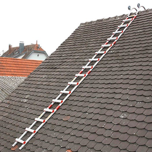 Echelle de toit alu avec crochet - Ecartement des barreaux 28cm - Longueur 5.60m - HIM4538/280/560