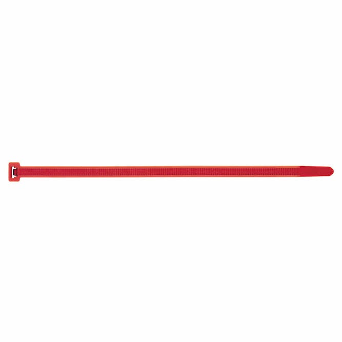 (Boite de 100) Collier de serrage - Couleurs Rouge - Nylon 2,5 x 100 mm
