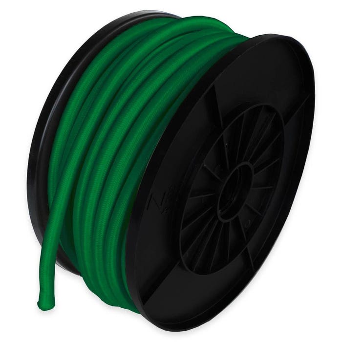 Sandow élastique Vert 25 mètres - Qualité PRO TECPLAST 9SW - Tendeur pour bâche de diamètre 9 mm