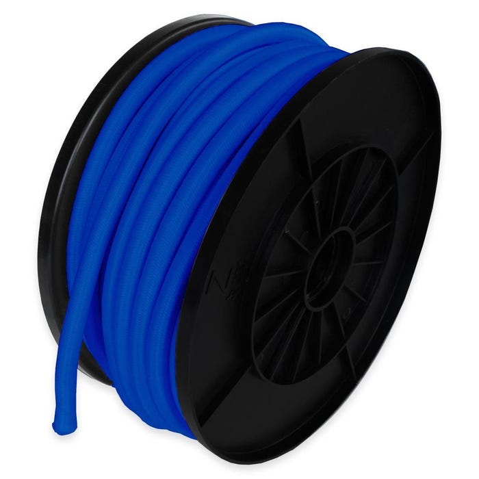 Sandow élastique Bleu 25 mètres - Qualité PRO TECPLAST 9SW - Tendeur pour bâche de diamètre 9 mm
