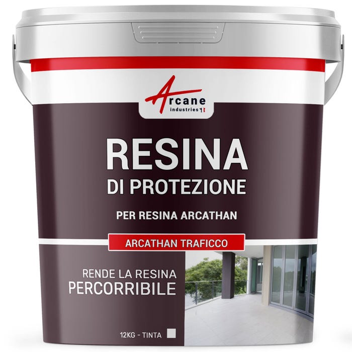 Résine de finition circulable polyuréthane - Étanchéité toit plat - ARCATHAN TRAFIC - 12 kg - Blanc - ARCANE INDUSTRIES