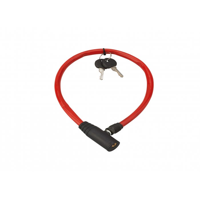 THIRARD - Antivol à clé Twisty, câble acier, vélo, 5mmx0.5m, 2 clés