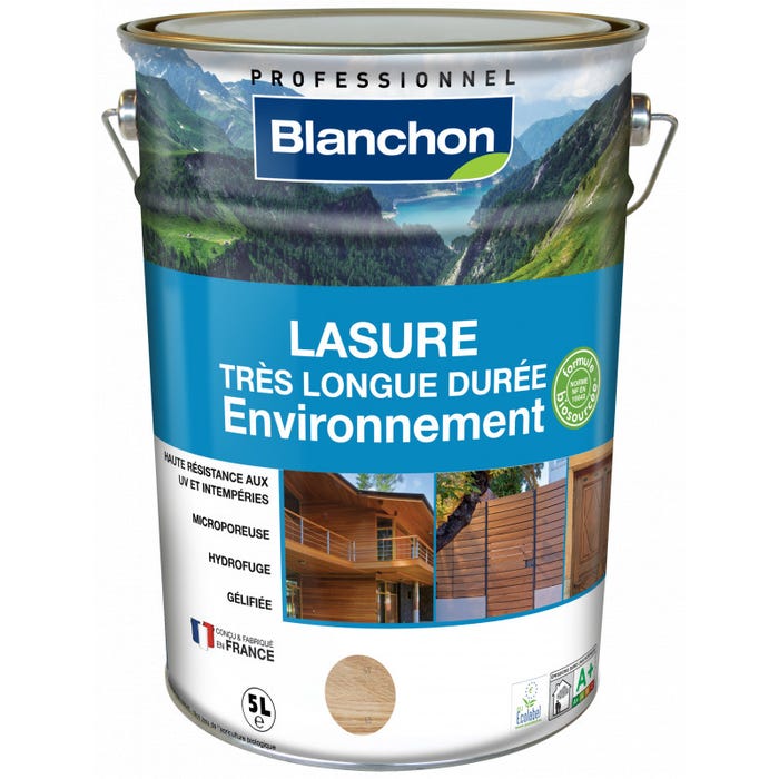 Lasure 5L Chêne Clair très longue durée environnement - Blanchon