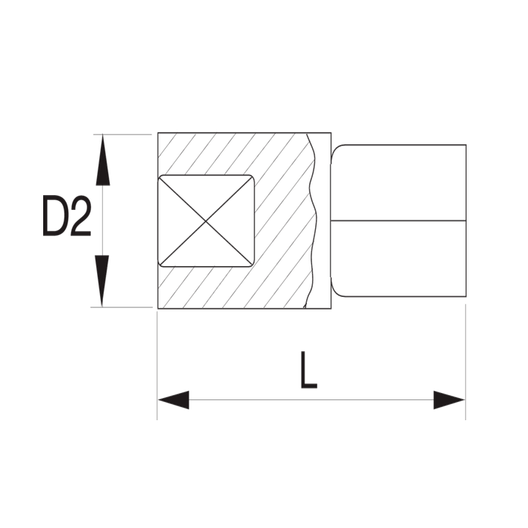 Adaptateur pour carré conducteur 1/4 à 3/8 finition phosphatée, 30 mm K6964C Bahco