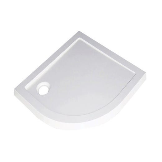 Ondée - Receveur de douche quart de cercle 90 x 90 cm en SMC coloris blanc - BULL Ayor