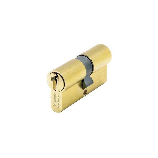 Cylindre double de sûreté 30 x 40 en laiton poli - Profil européen s'entrouvrant sur numéro UA1001 - Série V5 7100
