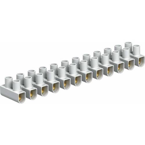 OBO Bettermann 2056372 Domino de raccordement flexible: - rigide: 10-10 mm² Nombre de pôles (num): 12 1 pc(s) blanc