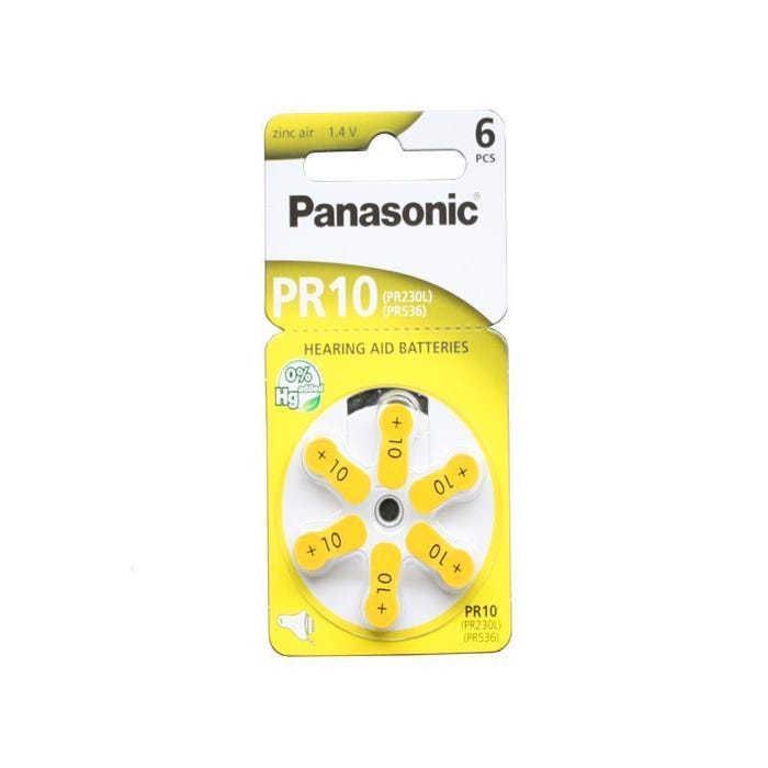 PANASONIC Piles Panasonic PR10 Zinc Air pour appareils auditifs