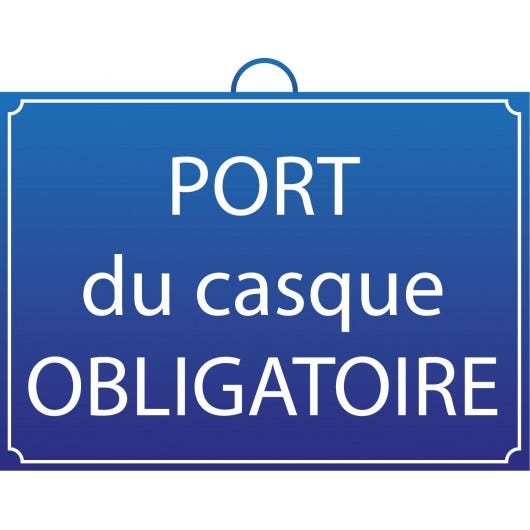 Panneau De Signalisation "port Du Casque Obligatoire" - Mondelin