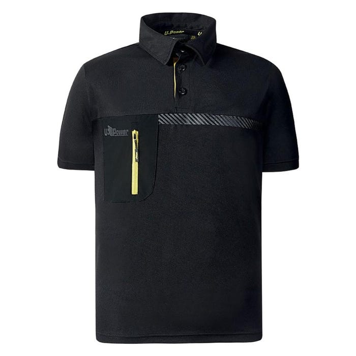 Polo manches courtes LIBRA Black Carbon | FU249BC - Upower