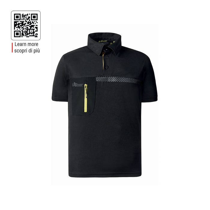 Polo manches courtes LIBRA Black Carbon | FU249BC - Upower