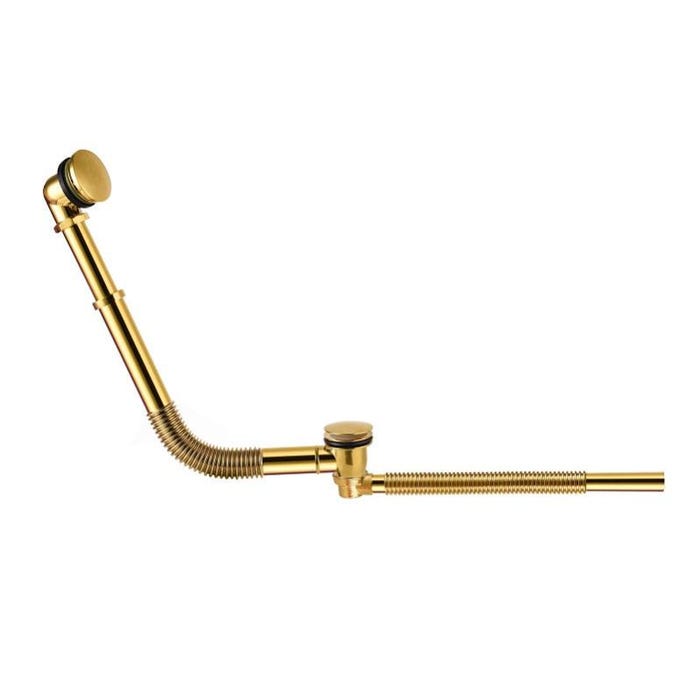 Vidage et siphon flexible pour baignoires anciennes VIGOLD coloris doré