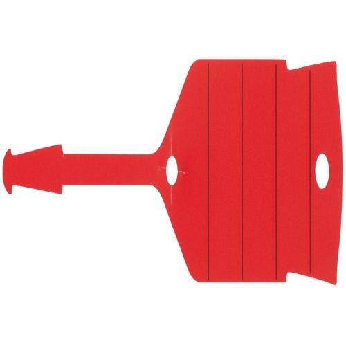 KS TOOLS Porte-clés avec boucle, rouge, pack de 500