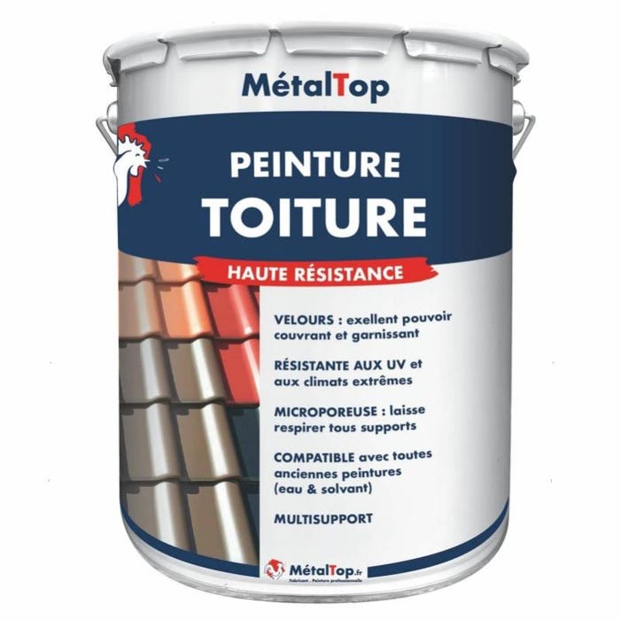 Peinture Toiture - Metaltop - Gris brun - RAL 7013 - Pot 5L