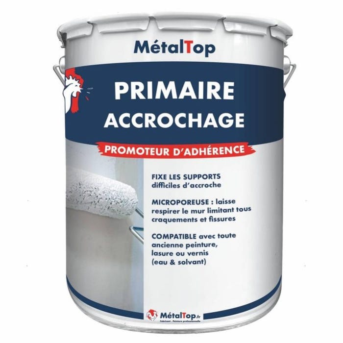 Primaire Accrochage - Metaltop - Blanc pur - RAL 9010 - Pot 5L