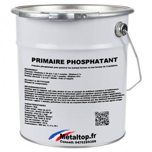 Primaire Phosphatant - Metaltop - Gris fenêtre - RAL 7040 - Pot 15L
