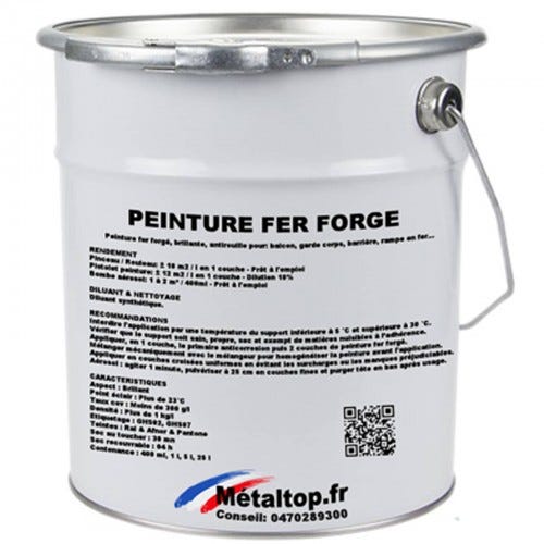 Peinture Fer Forge - Metaltop - Rouge corail - RAL 3016 - Pot 5L