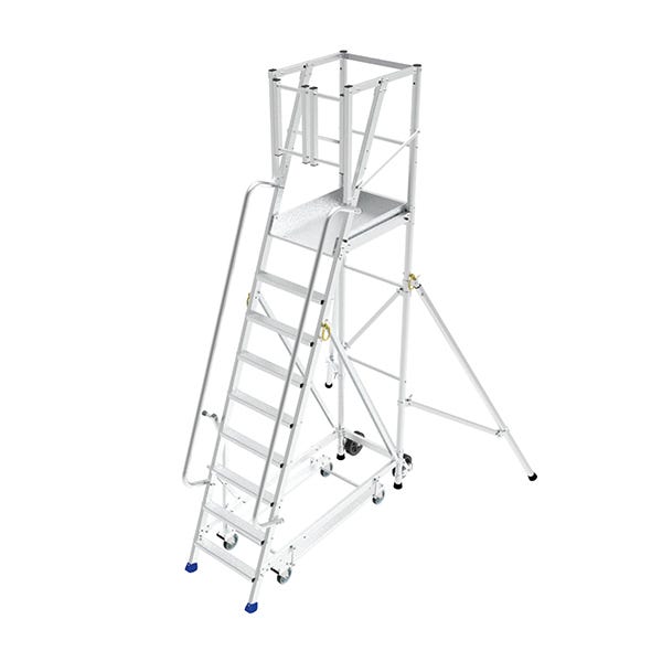 Escabeau roulant avec 4 roues escamotable - ER8-KRE