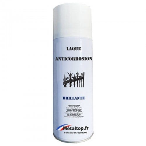 Laque Anticorrosion - Metaltop - Vert bouteille - RAL 6007 - Bombe 400mL