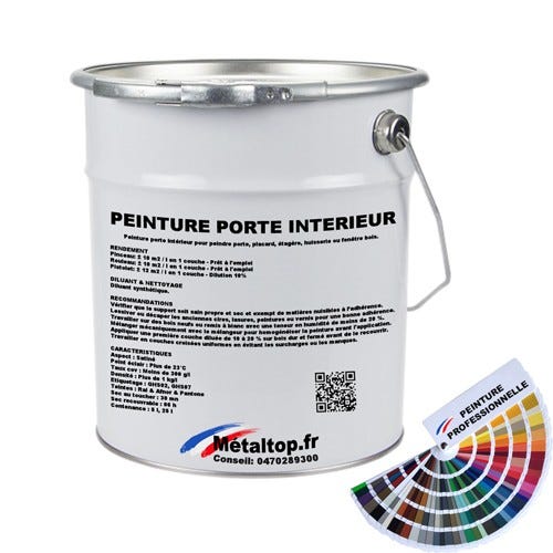 Peinture Porte Interieur - Metaltop - Rouge framboise - RAL 3027 - Pot 5L
