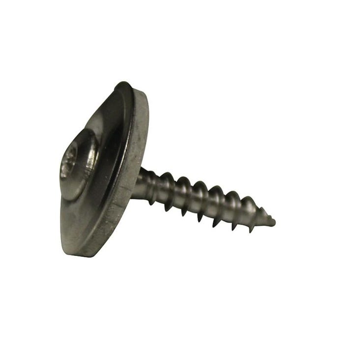 Vis à bois tête fraisée bombée Torx inox A2 avec rondelle EPDM Ø20mm 45x80mm boîte de 200 pièces