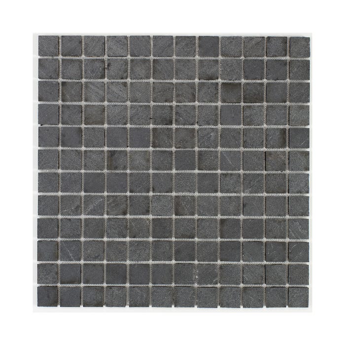 Mosaïque en pierre naturelle 30 x 30 cm - carreau 2,5 x 2,5 cm graphite noir