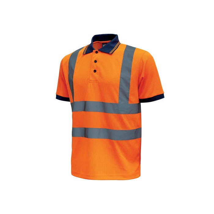 Polo manches courtes NEON Orange Fluo (Lot de 3) | HL198OF - Upower