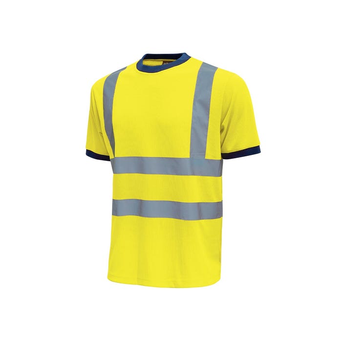 T-shirt avec bandes réfléchissantes GLITTER Jaune Fluo (Lot de 3) | HL197YF - Upower