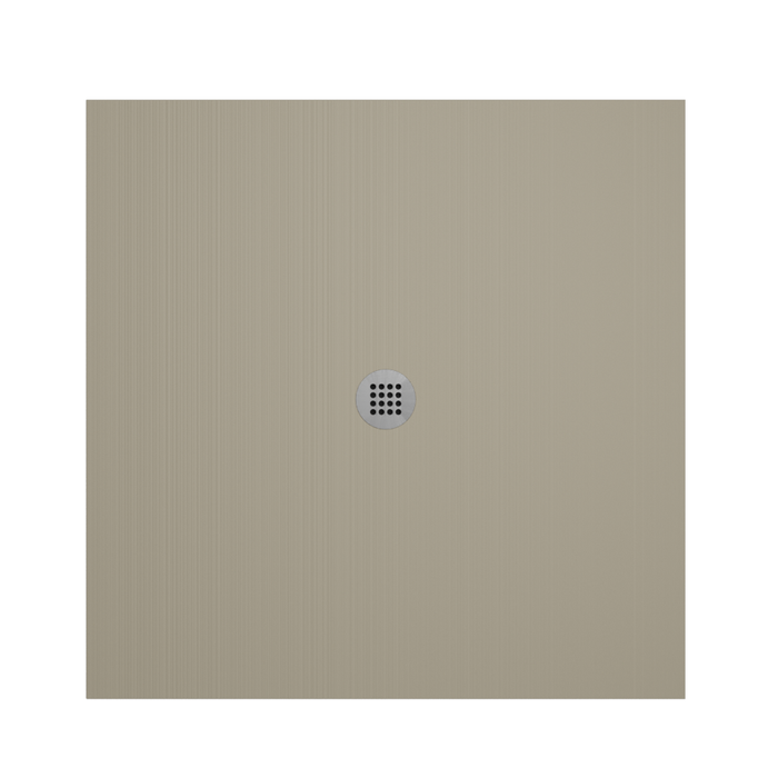 Receveur de douche en résine extra plat à poser 90x90cm - beige - RONDA